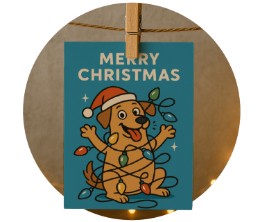 Humoristische kerstkaart