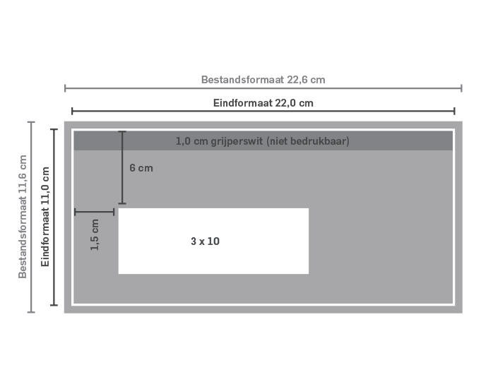 Afmetingen alle envelop - Drukland