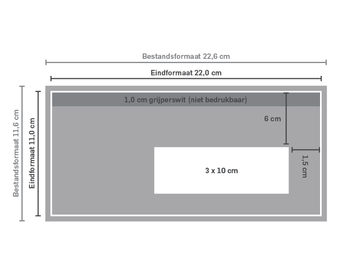 Afmetingen alle envelop - Drukland